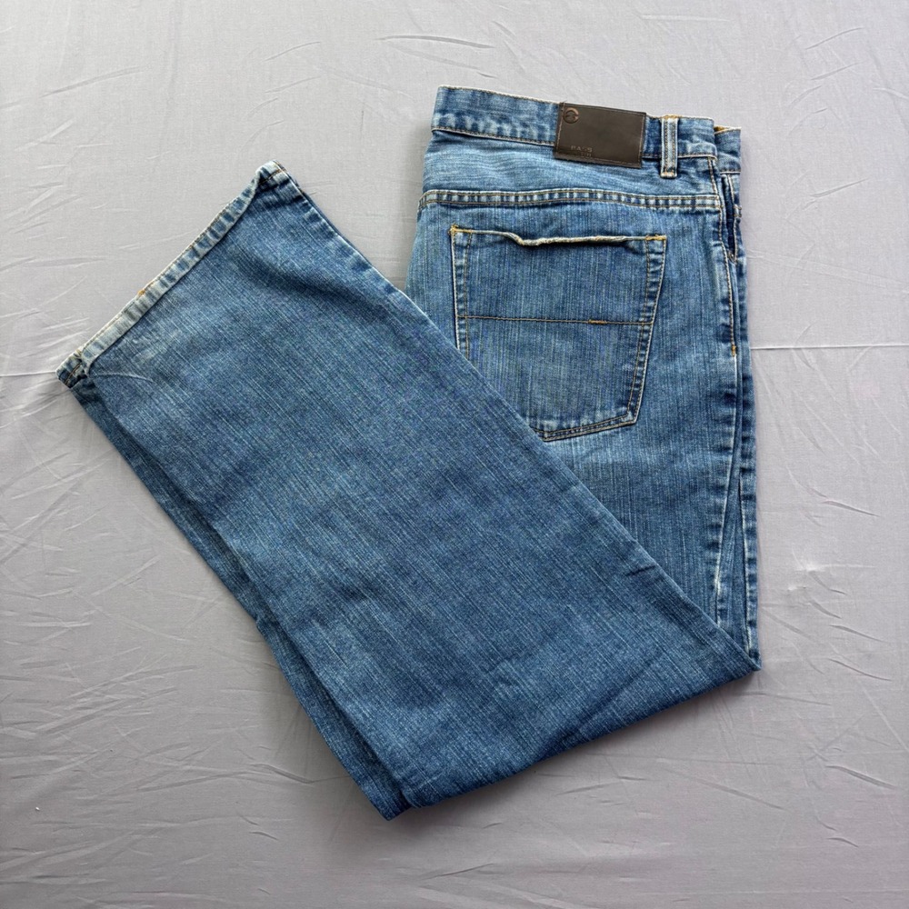 GH Bass Earth Mens 38x30 Straight Leg Jeans Medium Wash Blue Cotton Denim